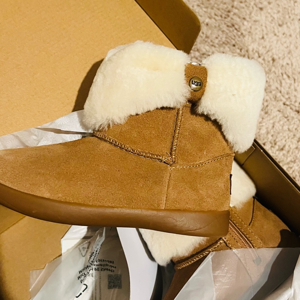 UGG Chestnut and Cream Shearling Boots